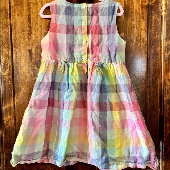 Colorful Plaid Kids Dress - Picture 2 of 3